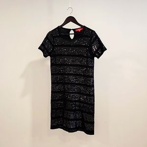 Catherine Malandrino Black Sequined Dress, Size Medium